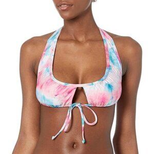 NWT Splendid Shirred Cutout Bikini Top, size Large